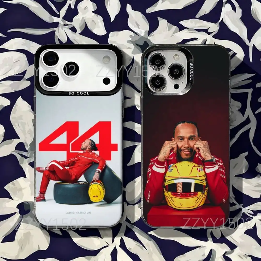 

44 L-Lewis H-Hamilton Phone Case For iPhone 17,16,15,14,13,12,X,8,Pro,Max,Plus,SE4,Air,Mini HD Black IMD Matte