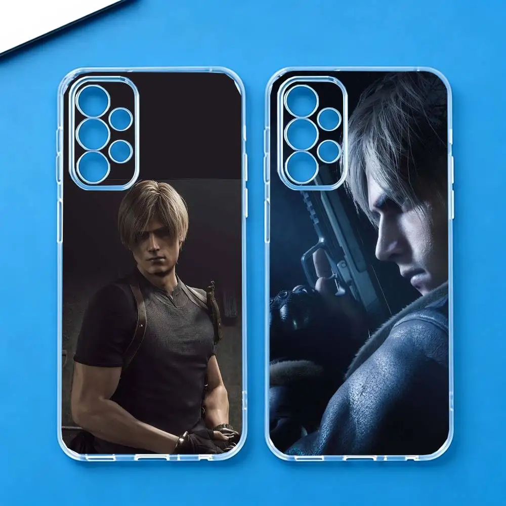 Resident Evil Leon S. Kennedy  Phone Case Transparent Silicone Soft For Samsung S25,S24,S21,S22,S23,S30,Ultra,S20,Plus,Fe