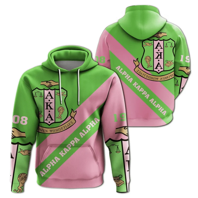 3D Over Printed Hoodies AKA Sororities Tops Pattern Tattoo Man Women Unisex Outwear Pullover Sweatshirt Casual Women Clothing