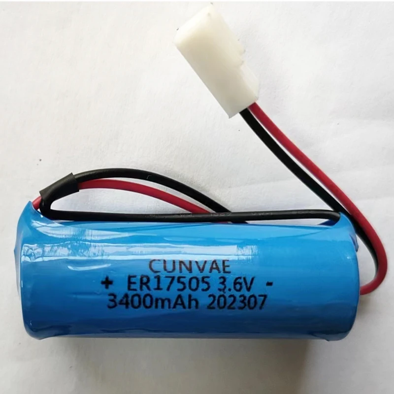 Customized 50x ER17505 3.6V A Battery LS17505 lisoci2 battery for water meter PLC longlife 17500 2510 (5051)100MM 24AGW