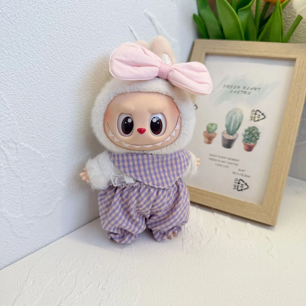 إكسسوارات ملابس الدمية الصغيرة القطيفة لدمى لابوبو، مجموعة ملابس متقلب هدية