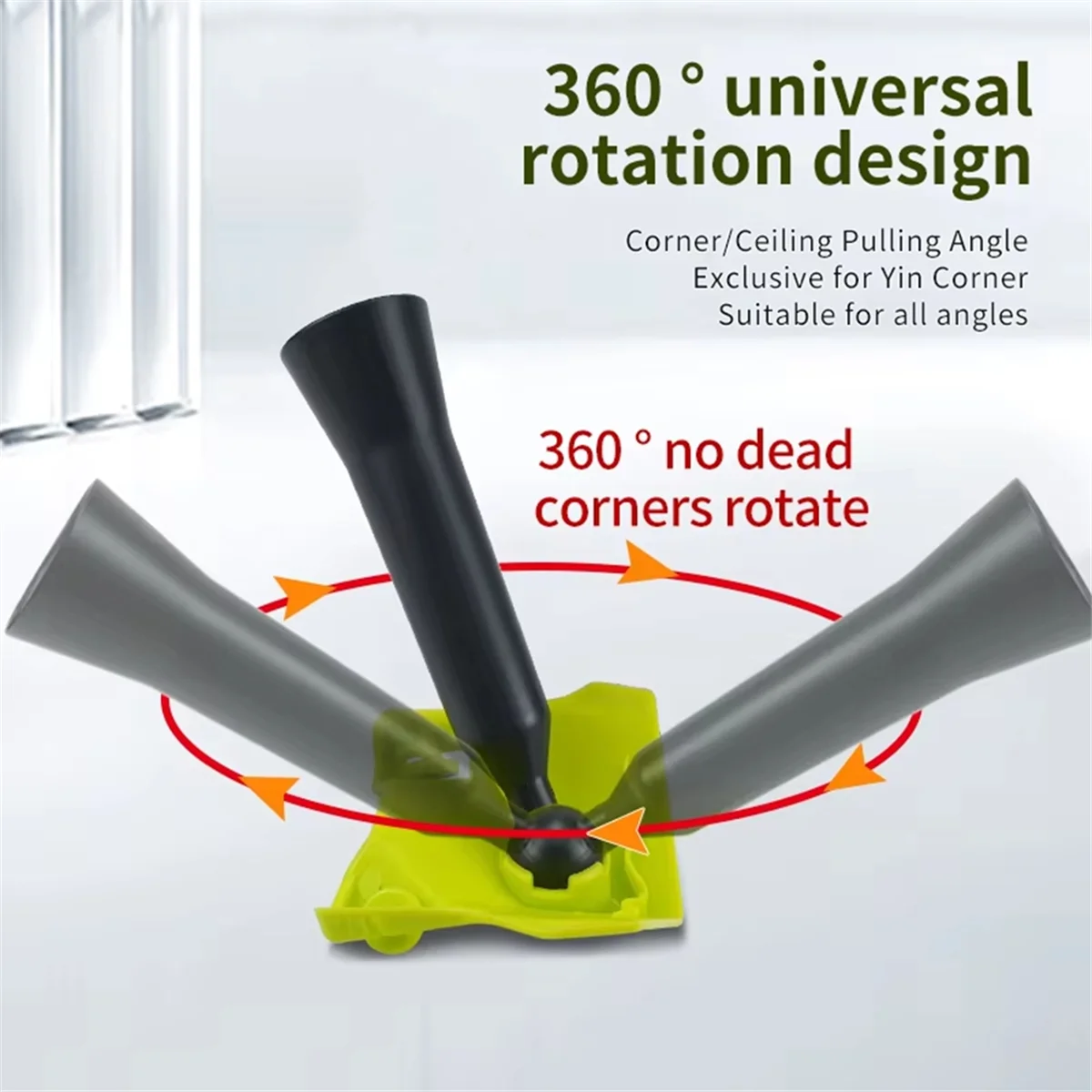 ABNJ Plastic Drywall Corner Finisher Cleaning Stucco Trimming Tool with Portable Retractable Roller Extension Pole