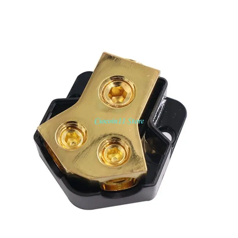 Y1UB Car Stereo 2 Way Ground Distribution Block 0/2/4 Gauge in 4/8/10 Gauge Out 12V