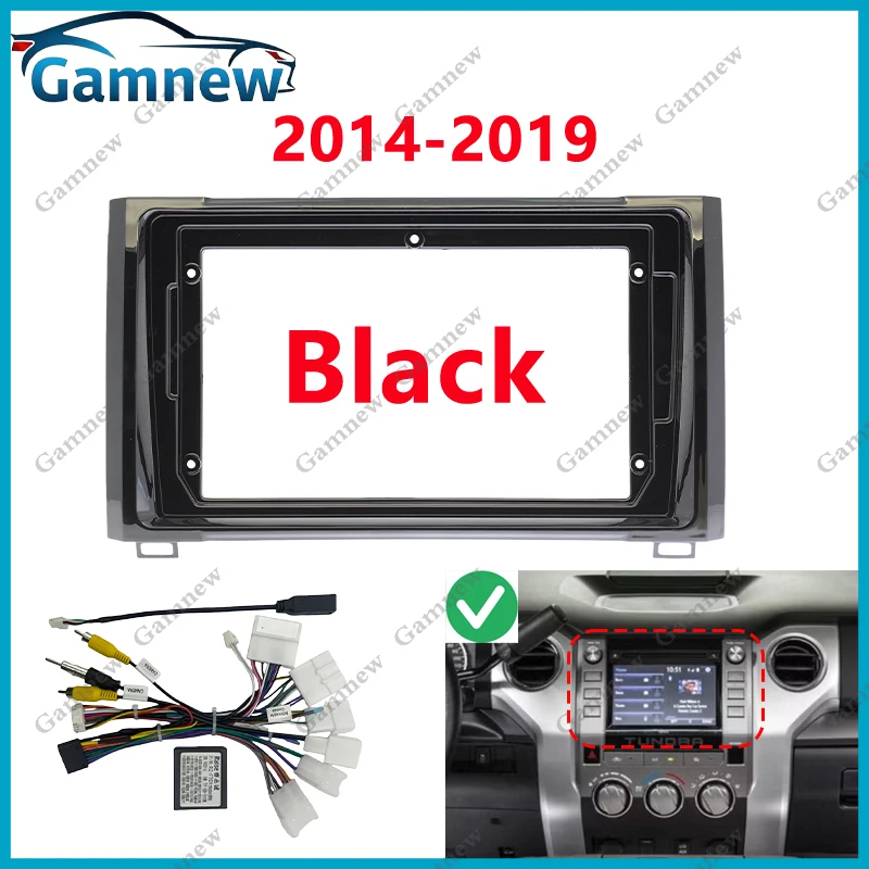 9 Inch Car Fascia Frame Canbus Box Adapter For Android Radio Dash Fitting Panel Kit Toyota Tundra 2014-2021