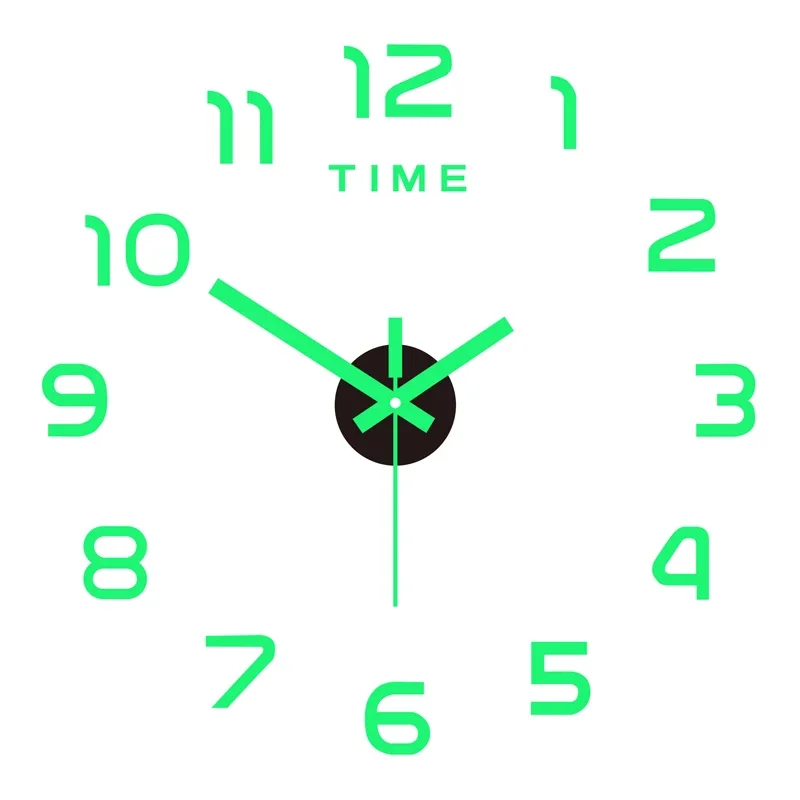 Stylish 3D DIY Wall Sticker Clock | Silent Acrylic Digital Clock No-Drill Easy Install Home Decoration for Bedroom & Hallway