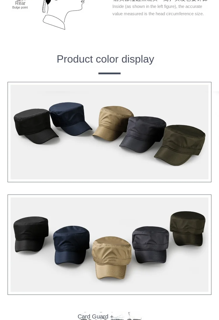 Atmungsaktive Mesh-Kappen für Männer und Frauen, Kadettenmütze, Flacher Schirm für Große Köpfe Schnell Trocknende Mütze Übergröße 56-59cm, 60-65cm – Detail 3