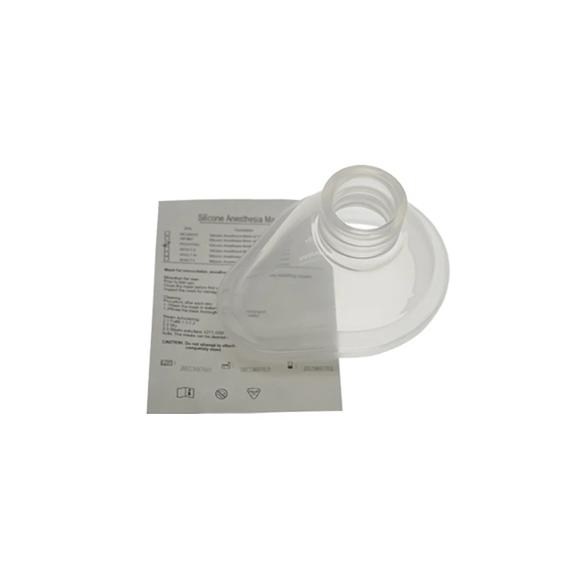 Tierarzt 6PCS/5PCS/1PC Medical Silicone Anesthesia Mask Reusable Transparent 22/15mm Connector For Emergency & Anesthesiology