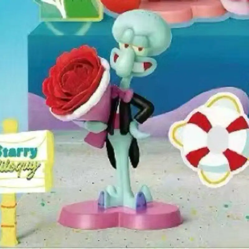 SpongeBob SquarePants Starry Soliloquy Preserved Flower Blind Box Bikini Bottom Anime Figure Doll Cute Desktop Ornament Toy Gift view 5