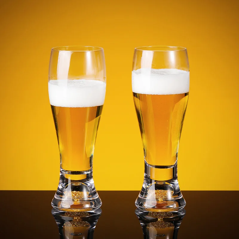 

High value long thin waist crystal glass beer cup hotel household light luxury thick bottom water cup juice cup