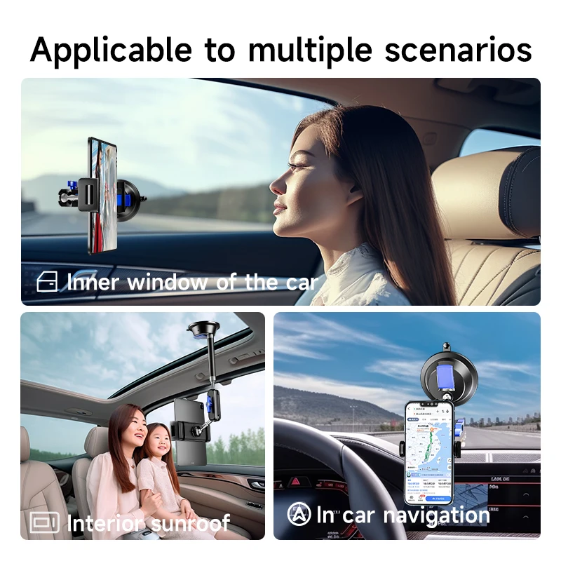 Car Tablet Holder Long Arm Suction Cup Mount for iPad Pro Air 4-13'' Xiaomi Tablet SUV Truck Vehicle Lift Uber Windshield Window
