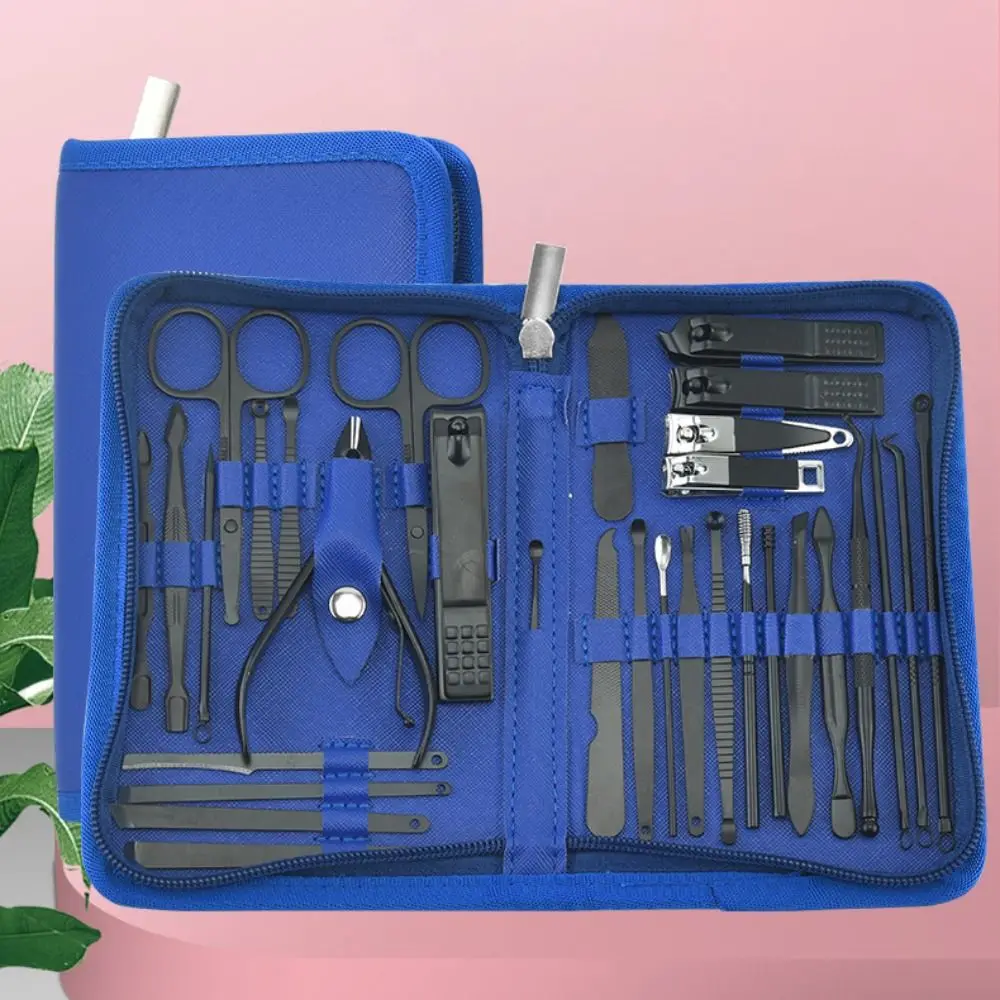 32-teiliges Nagelpflege-Werkzeug, Edelstahl, Maniküre-Set, professionell, mit Aufbewahrungskoffer, Nagelknipser-Set, langlebiges Pediküre-Set für Zuhause