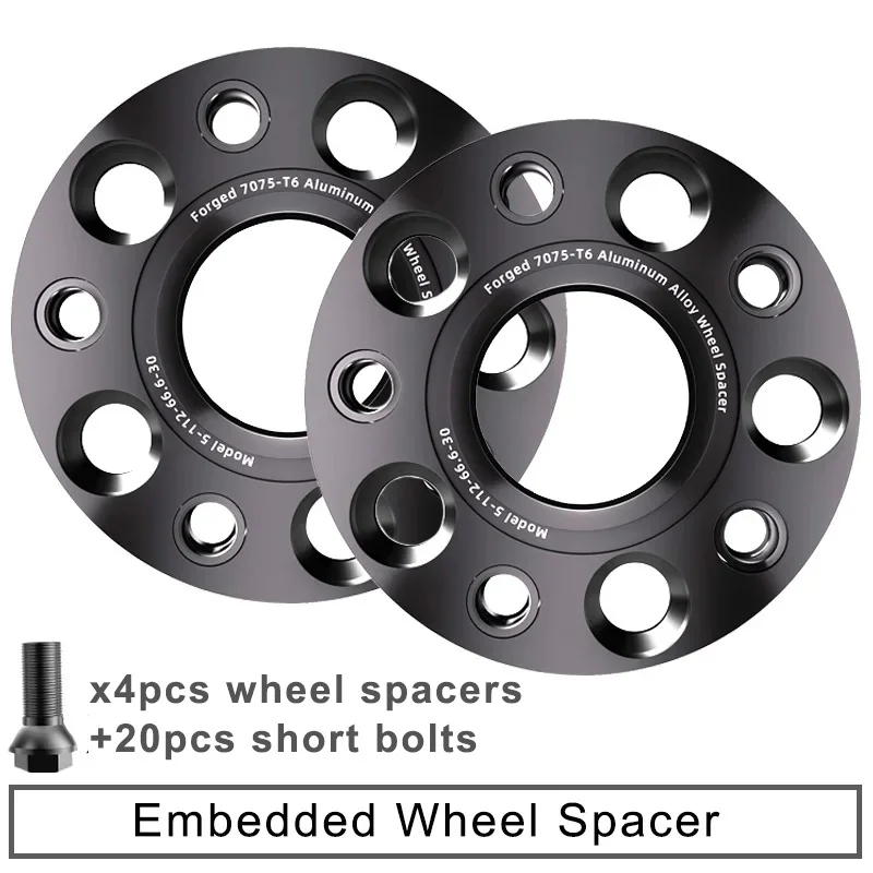 

2 Pieces Wheel Spacers 5x112 CB 66.6mm Rims adapters For Mercedes Benz BMW Audi Forged Aluminum Alloy