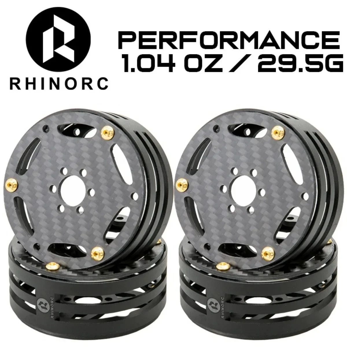 RhinoRC 2,2 inch smal koolstofvezel aluminium Pro lichtgewicht RC auto rupwiel Pro Shafty MOA