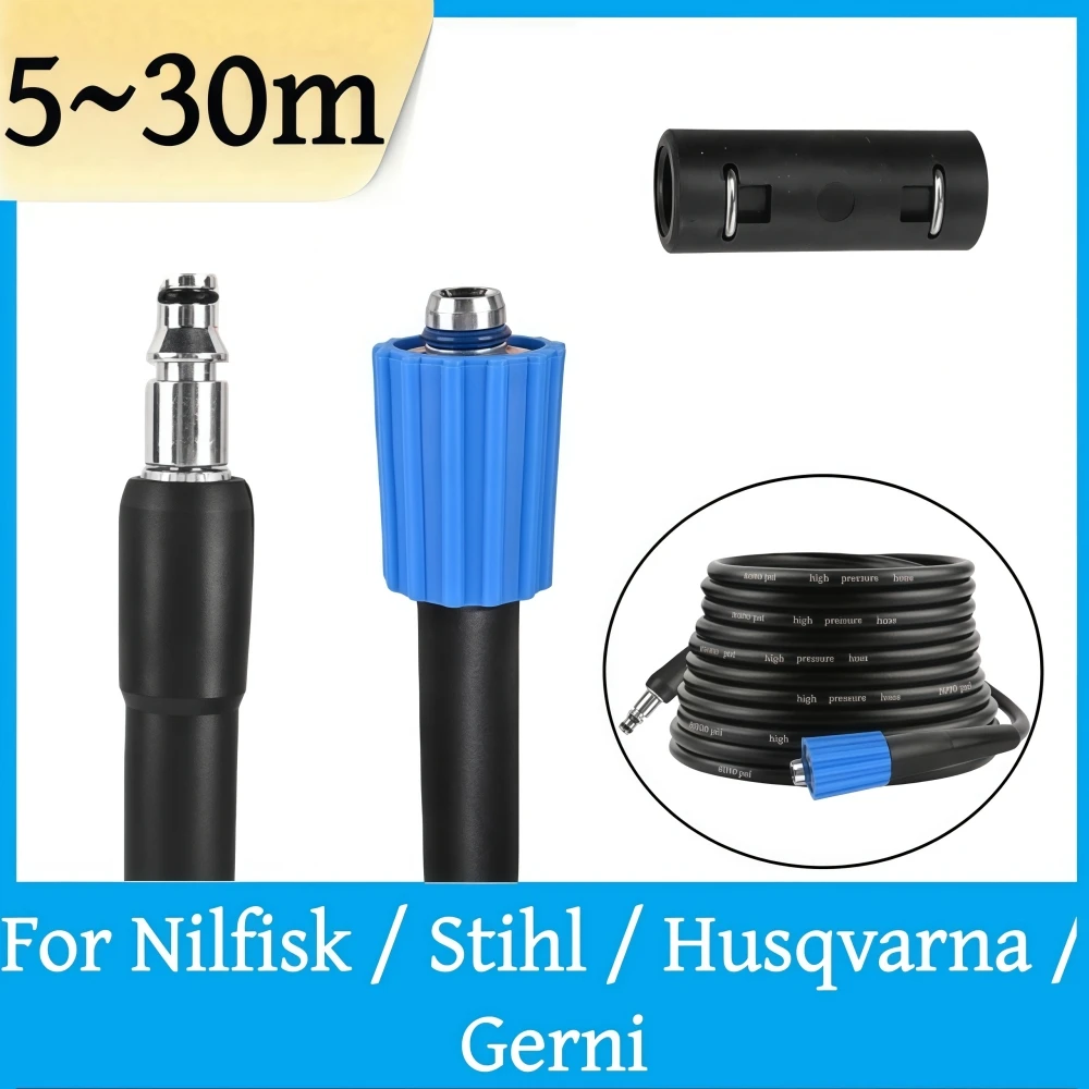 5~30m Pressure Cleaning Machine Hose Water Pipe 6090psi Kink Resistant Hose Car Wash Extension Hose For Nilfisk STIHL Gerni