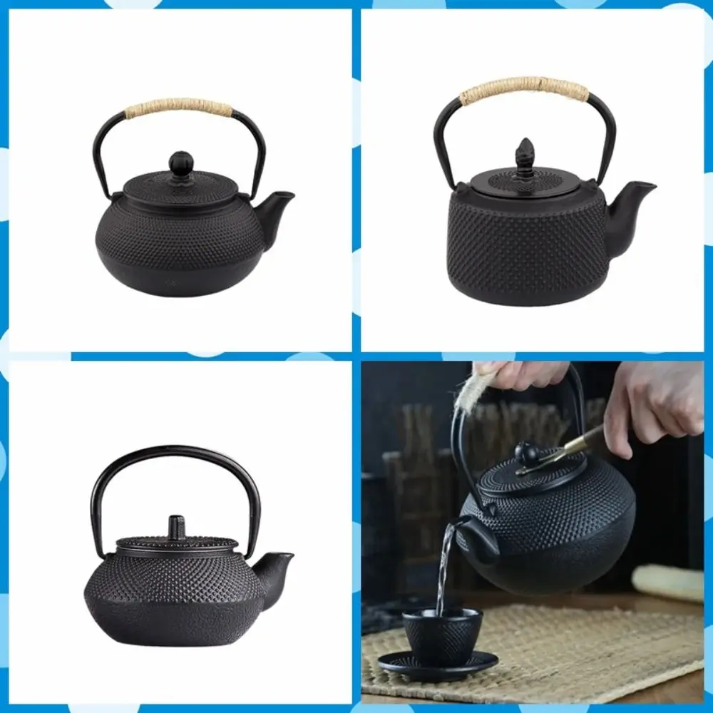 

With Stainless Steel Infuser Cast Iron Pot Teapot Chinese Japanese Antique Style Fast Heat Conduction Tea Kettle