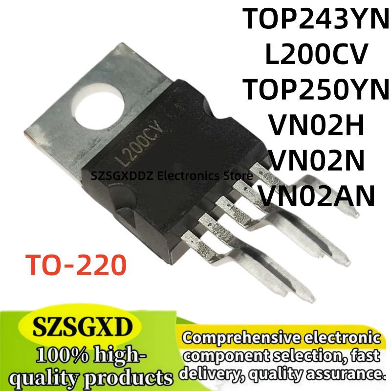 5-10-20Uds 100% new TOP243YN L200CV TOP250YN VN02H TO220 TOP243Y 243YN L200CV L200 TOP250 TOP250Y VN02 VN02N VN02AN TO-220