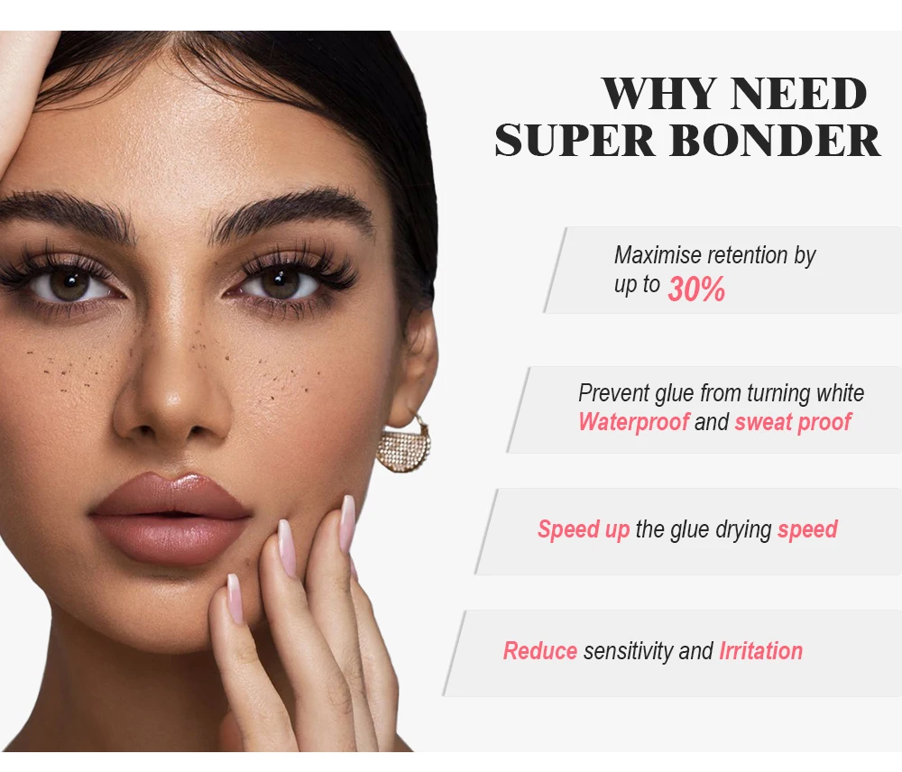 NATUHANA Super Bonder für Wimpernverlängerungen Schnell Trocknender Wimpernkleber-Versiegler, Reduziert Dämpfeirritationen, Langanhaltende Fixierung – Detail 3