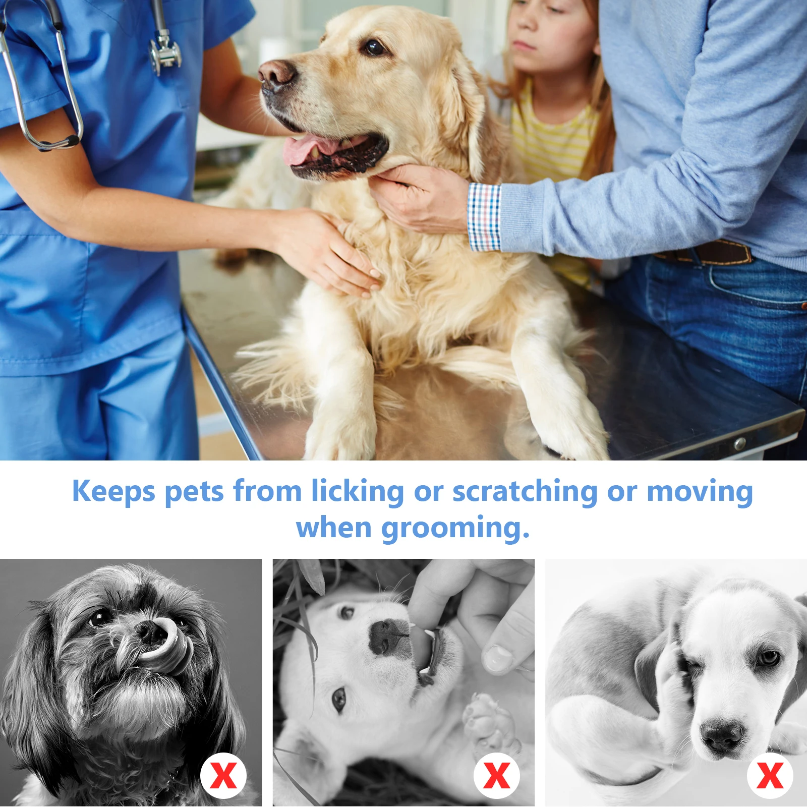 

Pet Grooming Hammock Durable Breathable Ergonomic Design Nail Cutter Comb Practical Home Shop Use Dog Accessories