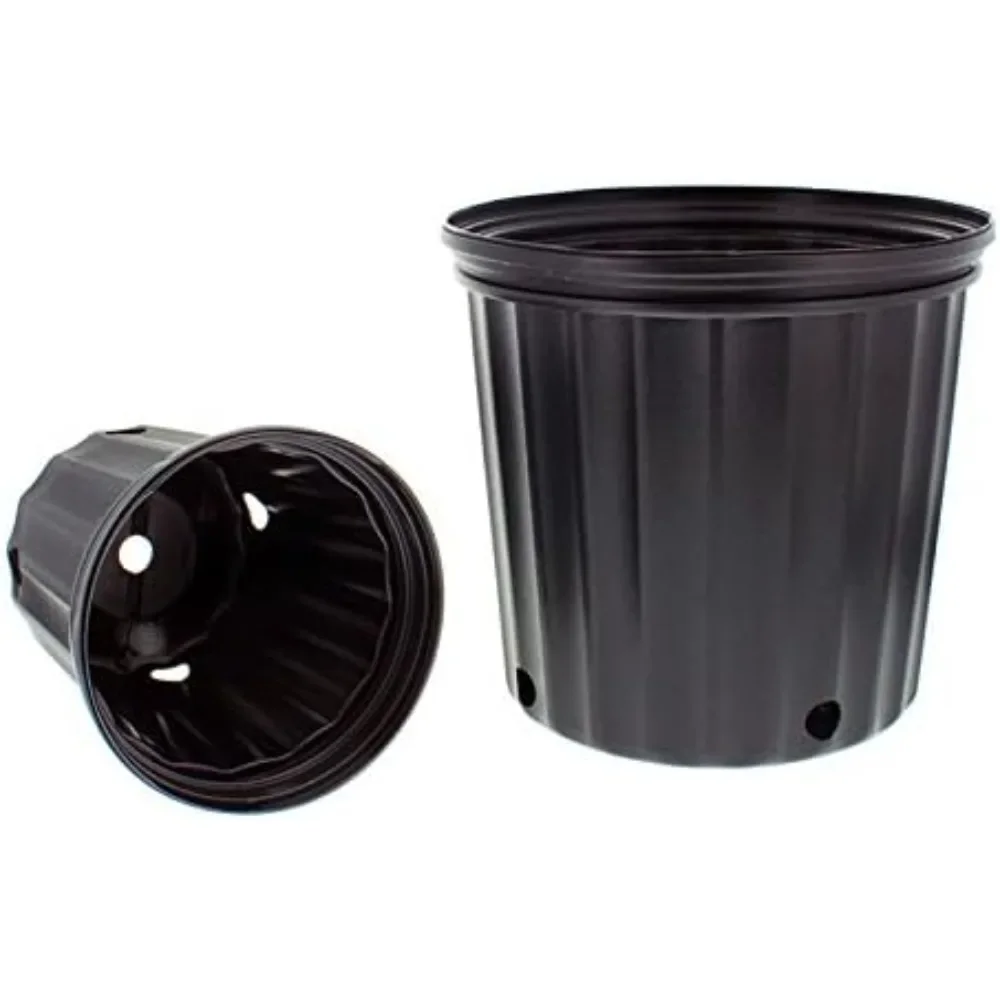 Black Nursery Container Pot - Uv Protection Reusable & Eco-Friendl Two Gallon for Perennials, or Exotic Tropical Plants