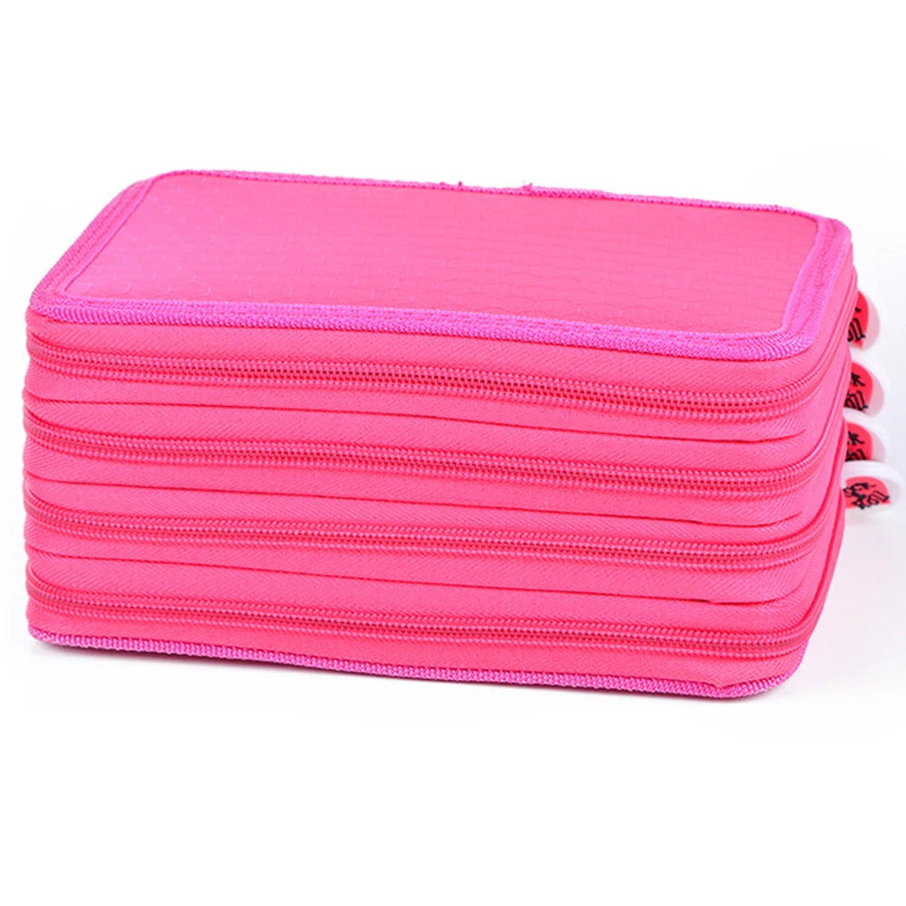 

72 Slots Case Colored Portable Double Layer Colored Pencil Case Large Capacity Stationery Bag Pen Pouch Student Supplies