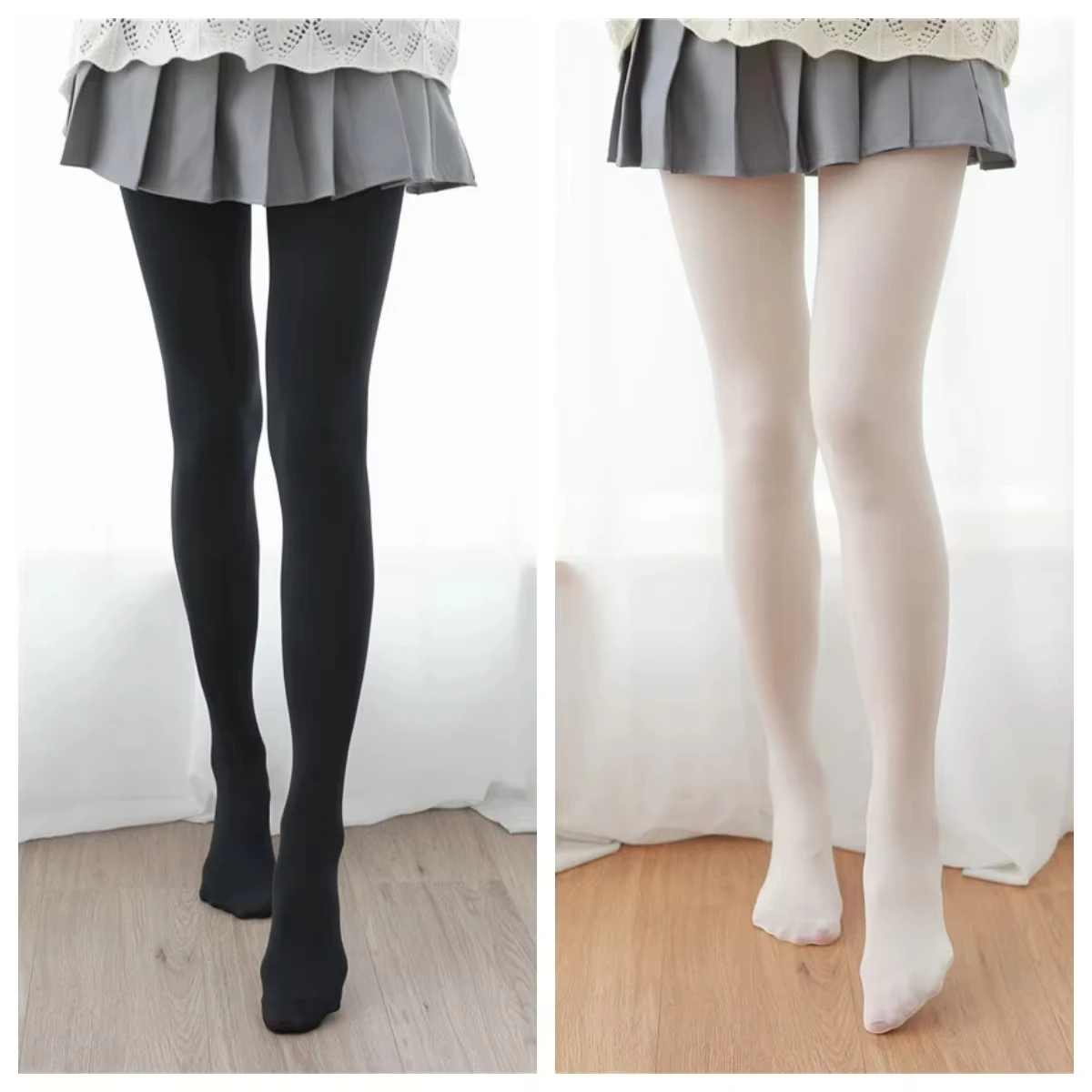 120D Lolita Oberschenkel Hohe Strümpfe Milch Weiß Oberschenkel Nylon Strumpfhosen Mädchen Süße Sexy Strumpfhosen Für Frauen Strumpfhosen