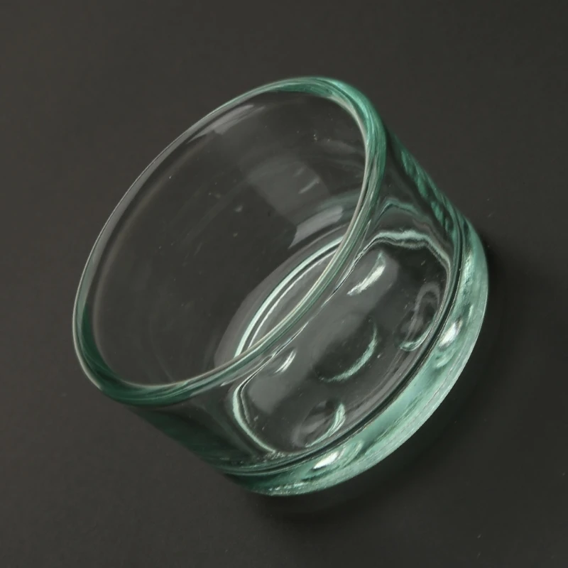 Reptile Corner Bowl Clear Glass Worm Dish Anti-Escape Reptile Feeder Dish for Gecko Scorpions Chameleons Feeding