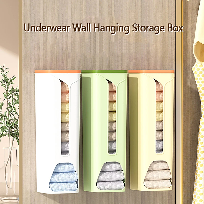 Underwear Organizer Closet Wall Hanging Box Panties Storage Boxes Wardrobe Household Socks Holder Garbage Plastic Bag Dispenser