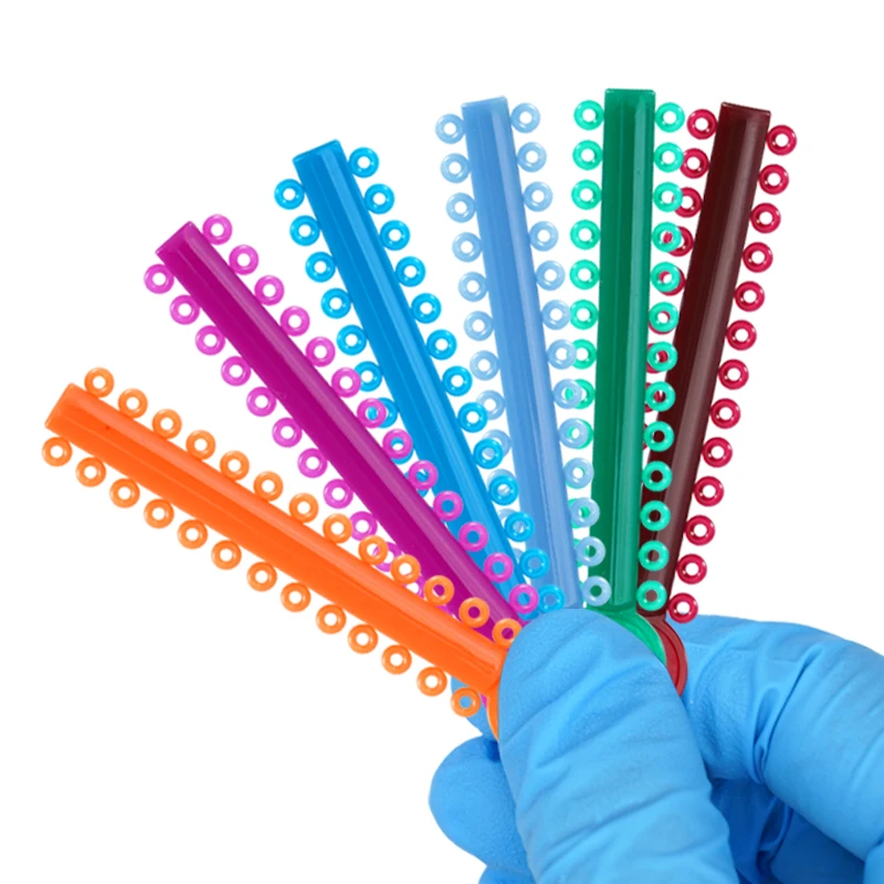 

1040pcs/40 Sticks Dental Orthodontic Elastic Ligature Ties Colorful Bands for Brackets Braces Orthodontics Treatment