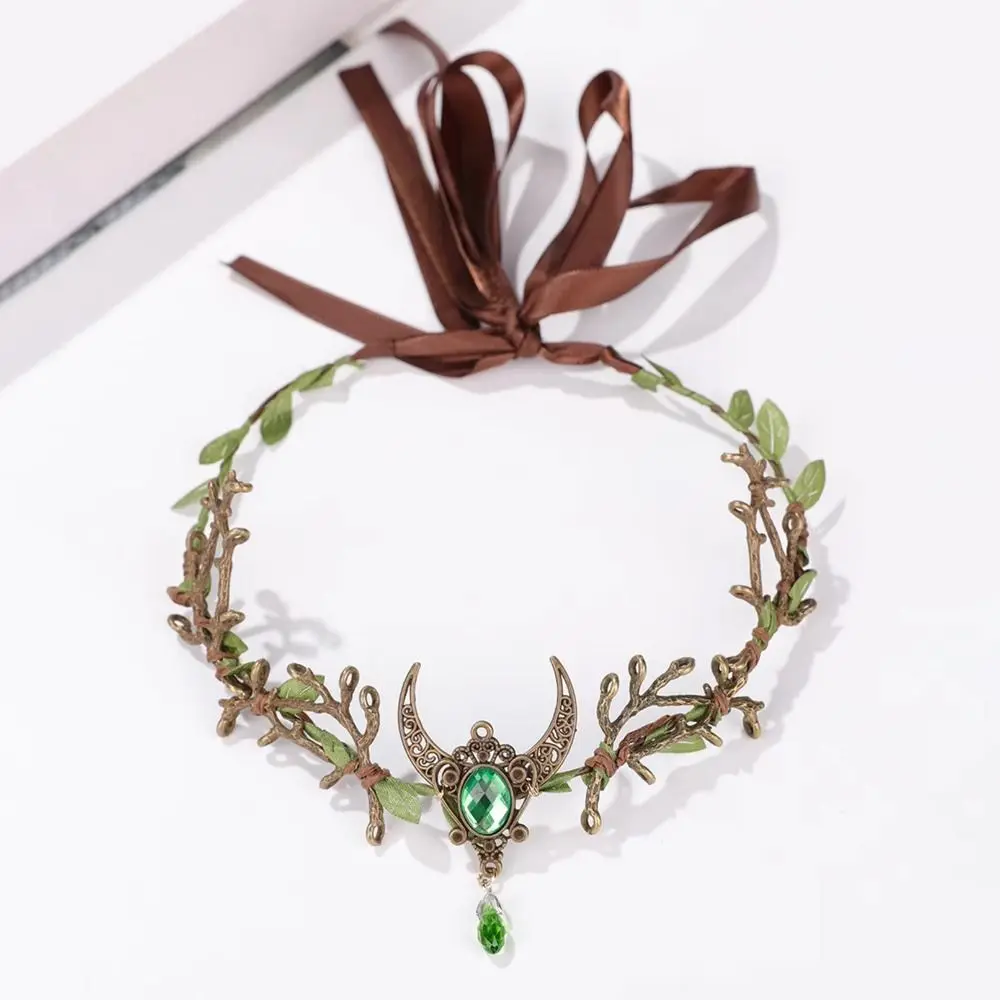 Fashion Forest Theme Elven Crown Fantasy Jewelry Vine Design Elf Tiara Dress Accessory Fairy Headband Fairy-Themed Party