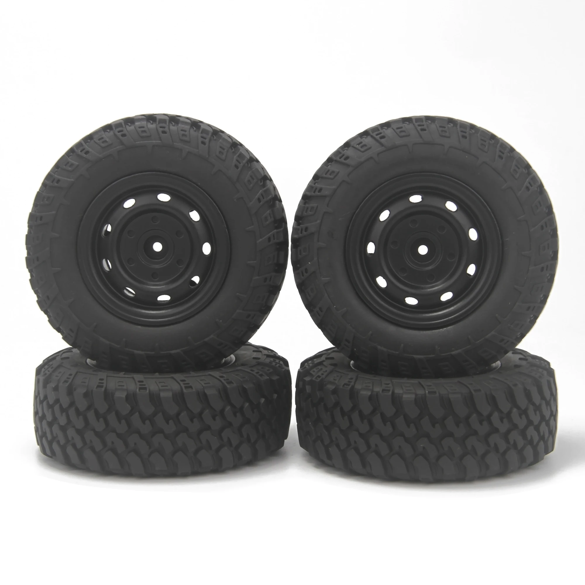 4PCS 73mm Crawler Off Road Rubber Tires Metal Wheel Hub 5mm Hex for RC Car MN98 MN82 WPL C24-1 B36 D12 C64 D74-1 Upgrade Parts
