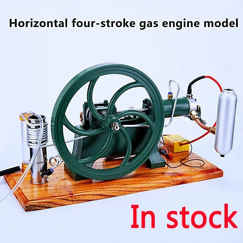 

Single Cylinder Four Stroke Horizontal Engine Model All-metal Miniature Engine Mini DIY Modified Toy