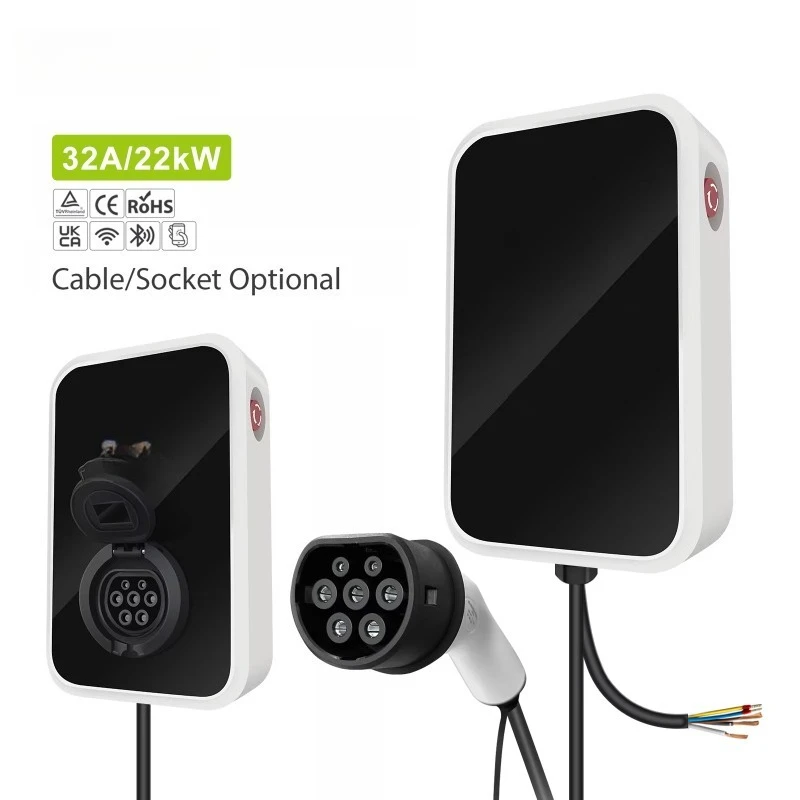WA 22kw Type 2 EV Charging Station 32A Load Balancing Wallbox Zencar TUV Certified Smart Car Chargers APP WIFI Electric Wall Box