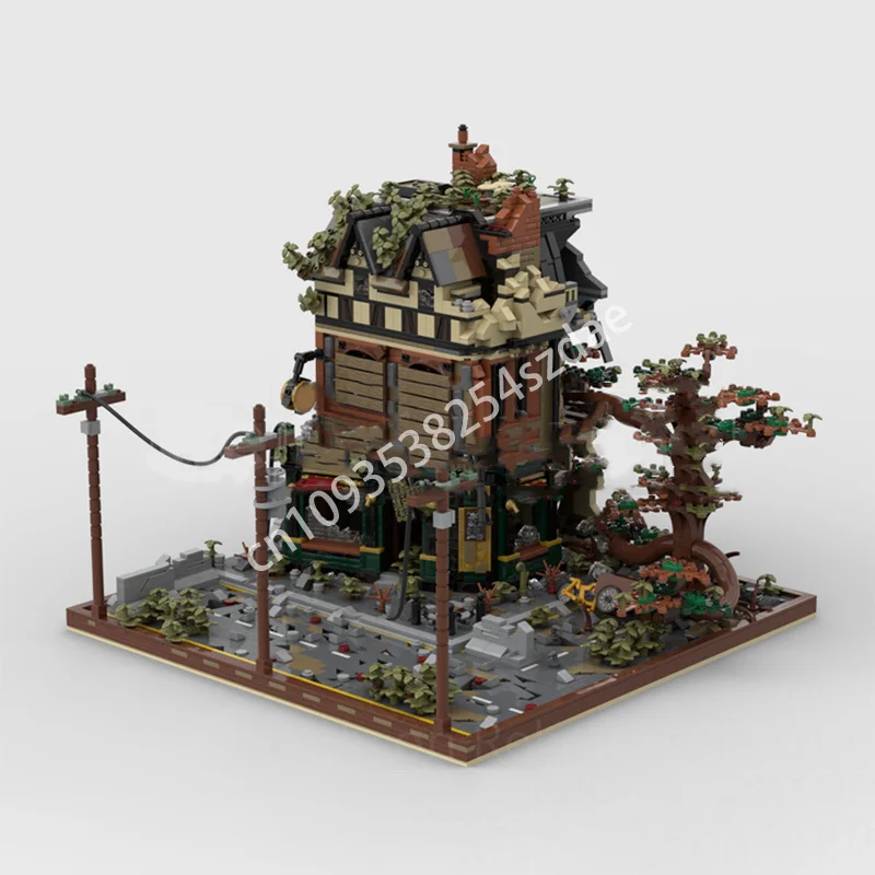 

5126pcs MOC Tudor corner apocalypse version Modular Buildings Building Blocks teenager DIY Assemble Christmas toy Gift