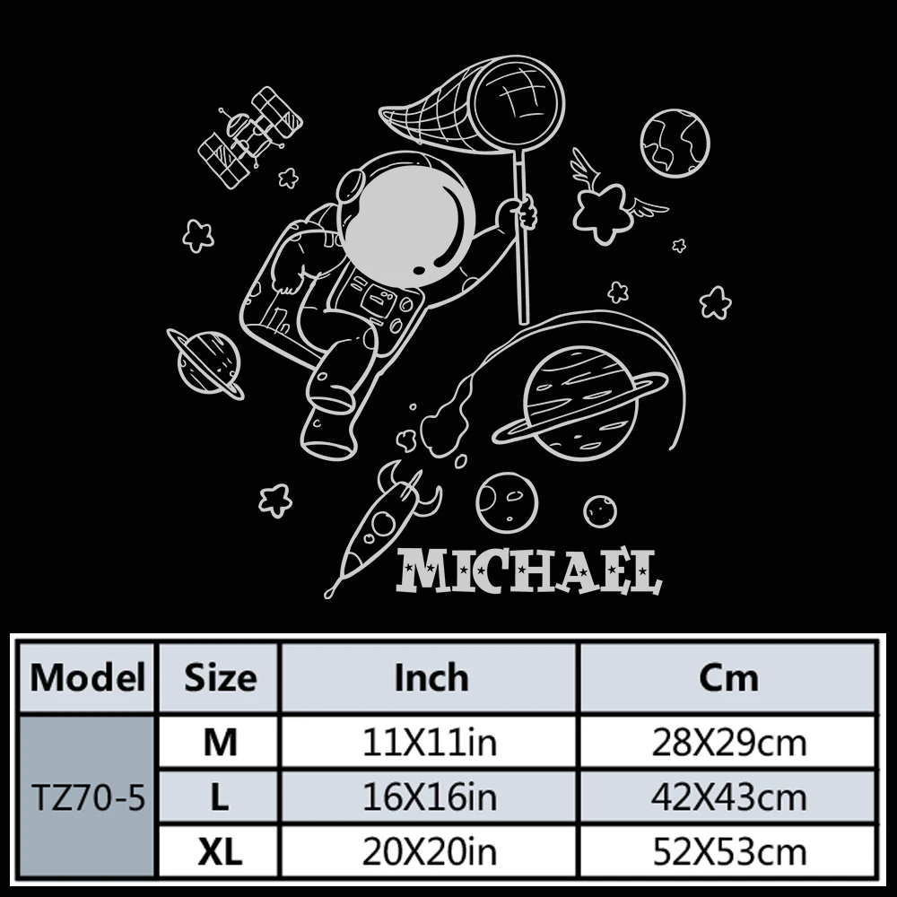 1pc Creative Personalize Custom Name Astronaut Wall Stickers Modern Fashion Wall Sticker For Kitchen Mural Custom