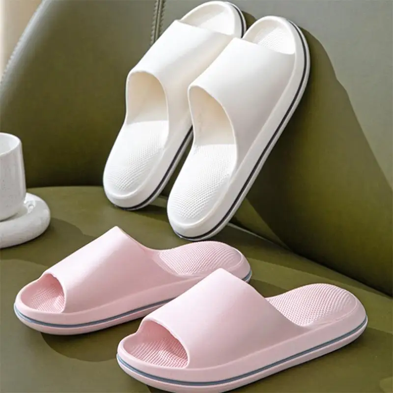 Paar-Hausschuhe in Bonbonfarben mit dicker EVA-Sohle für Damen, weiche Plateau-Massage-Slipper für den Sommer, Übergrößen 36-45, rutschfeste Strandsandalen – Detail 4