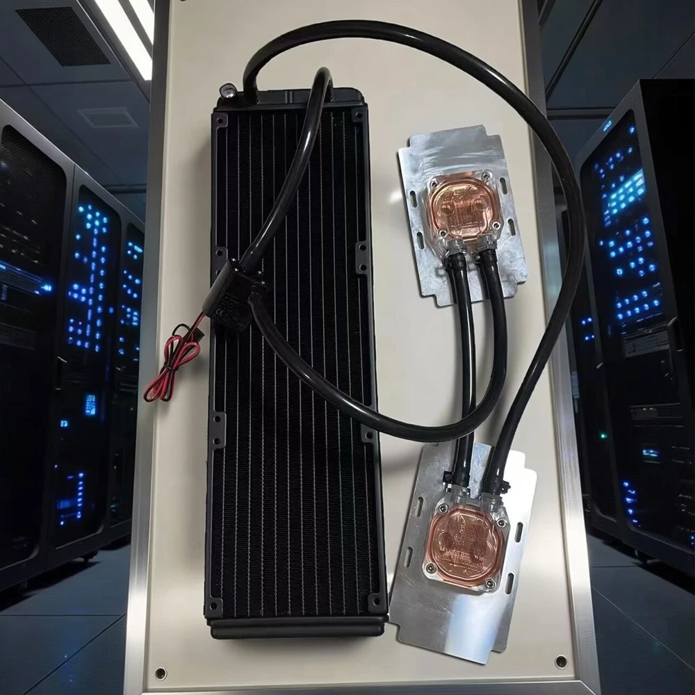 Water Cooling Block Kit for NVIDIA Tesla V100 P100 A100-32G Single /Dual 240mm / 360mm Radiator /SXM2 To PCIE Adapter Card Board