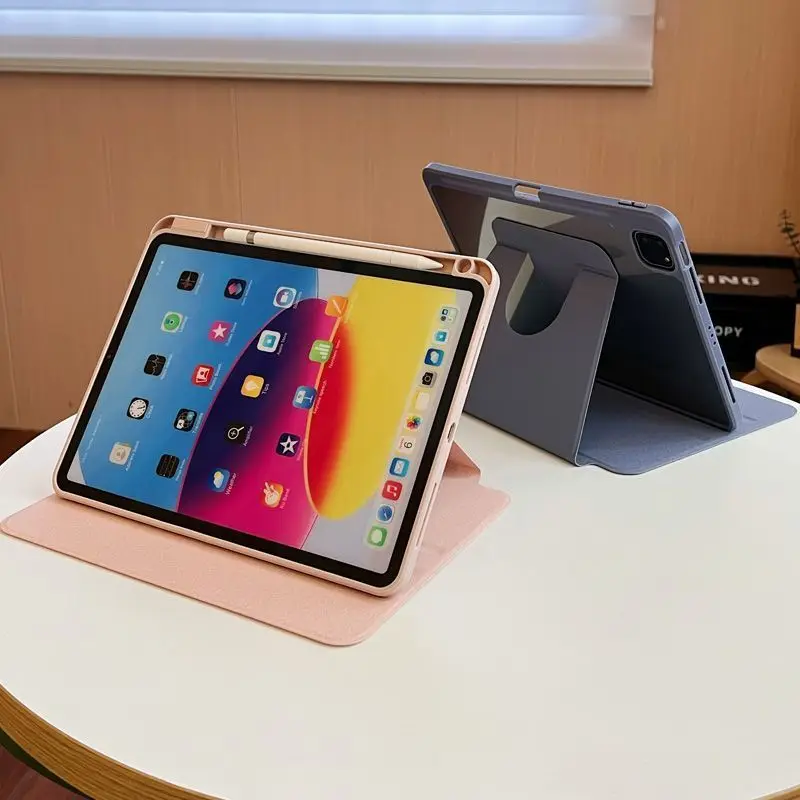 720 Rotation Stand Case For iPad 7 8 9 10th 11th Generation Air 4 5 Pro 11 12.9 MINI 6 2025 A16 10.2 10.9 13 inch Cases Cover
