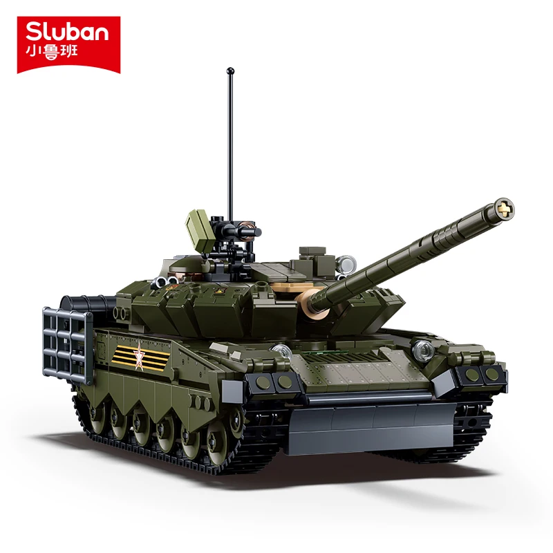 Sluban Building Block Toys Army Military Series B1178 T-80 Dual Transformer Tank 798PCS Bricks Compatible With Leading Brands