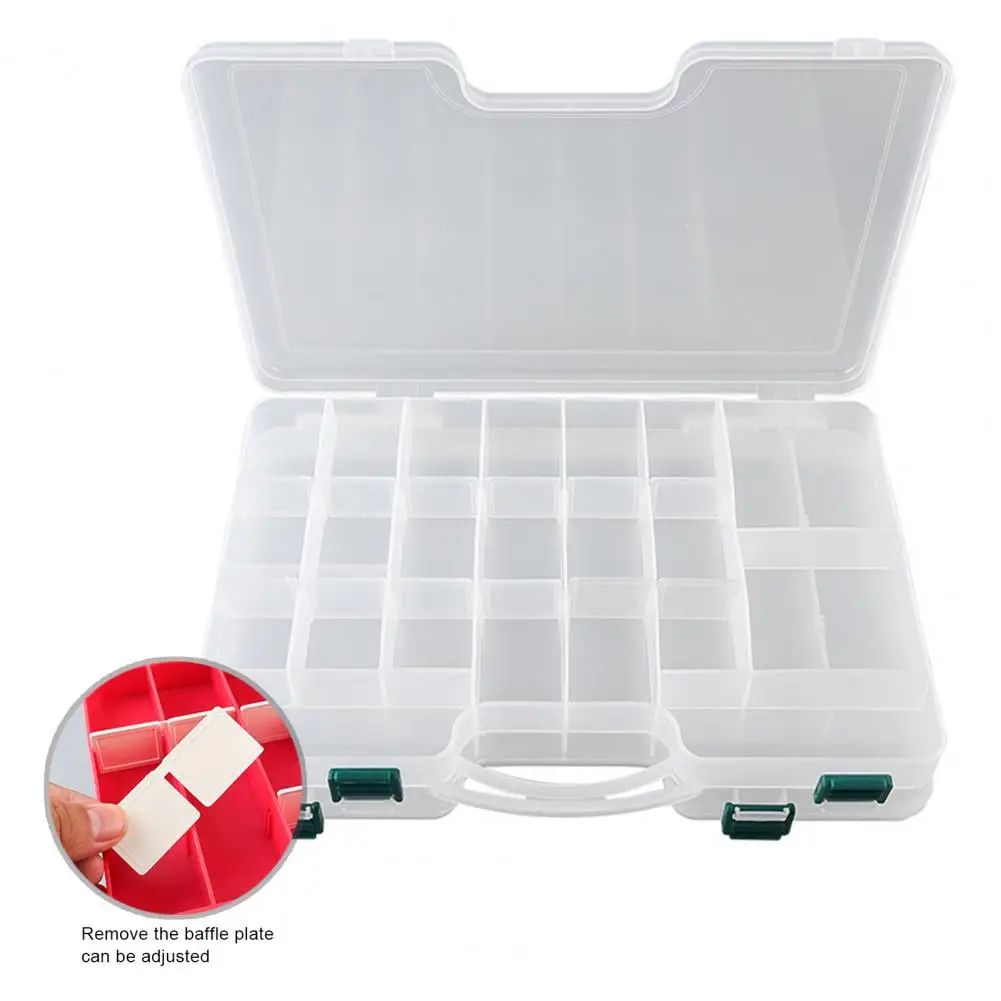 Lure Box with Adjustable Partitions Heavy Duty Waterproof Fishing Lure Box with Detachable Baffle for Baits Accessories