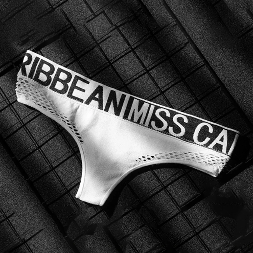 

Women Sexy Underwear Elastic Thong G-string Panties Mesh Hollow Sports Lingerie Soft Comfortable Breathable Underpants Briefs