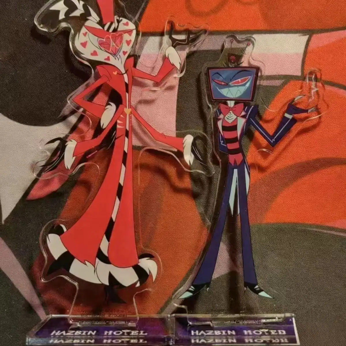 Hazbin Anime Peripherals Vox Figurine Standing Plate Valentino Figure Acrylic Stand Collectible Desktop Ornament Toys Gift - Image 2