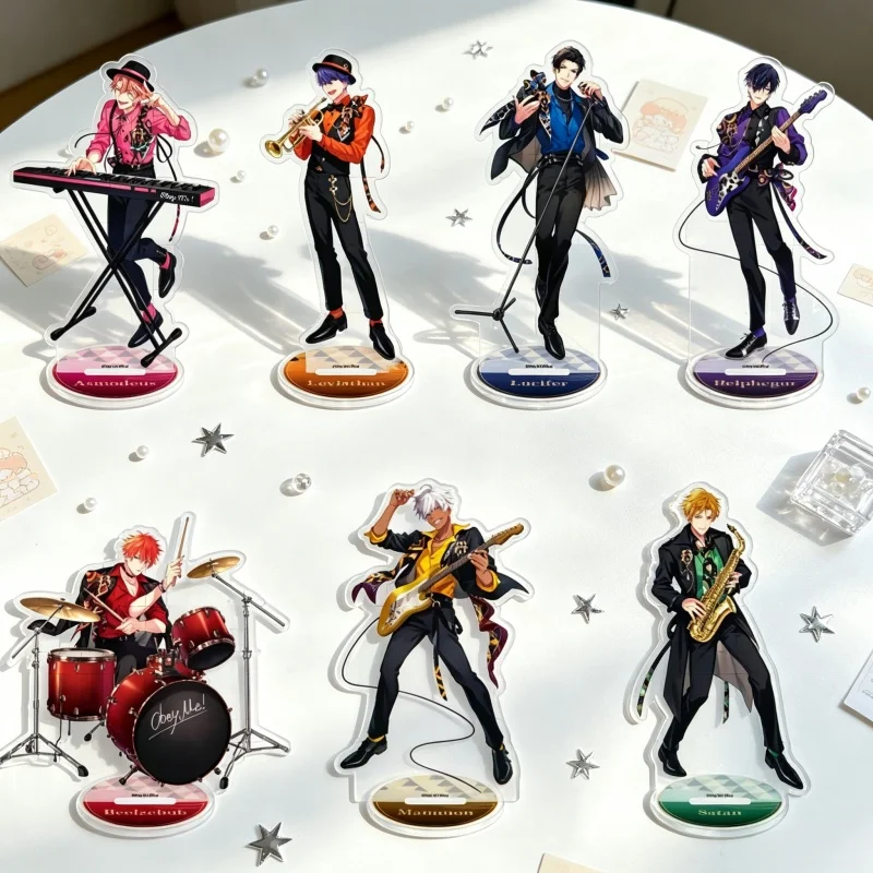 Obey Me! Anime Game 15CM New style Acrylic Stand Figure Keychain Lucifer,Mammon,Leviathan,Satan Decorations Accessories