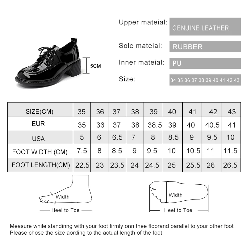 AIYUQI Women Shoes Loafers Genuine Leather Spring New Lace-up Mid Heels Shoes Women British Style Large size Women Shoes