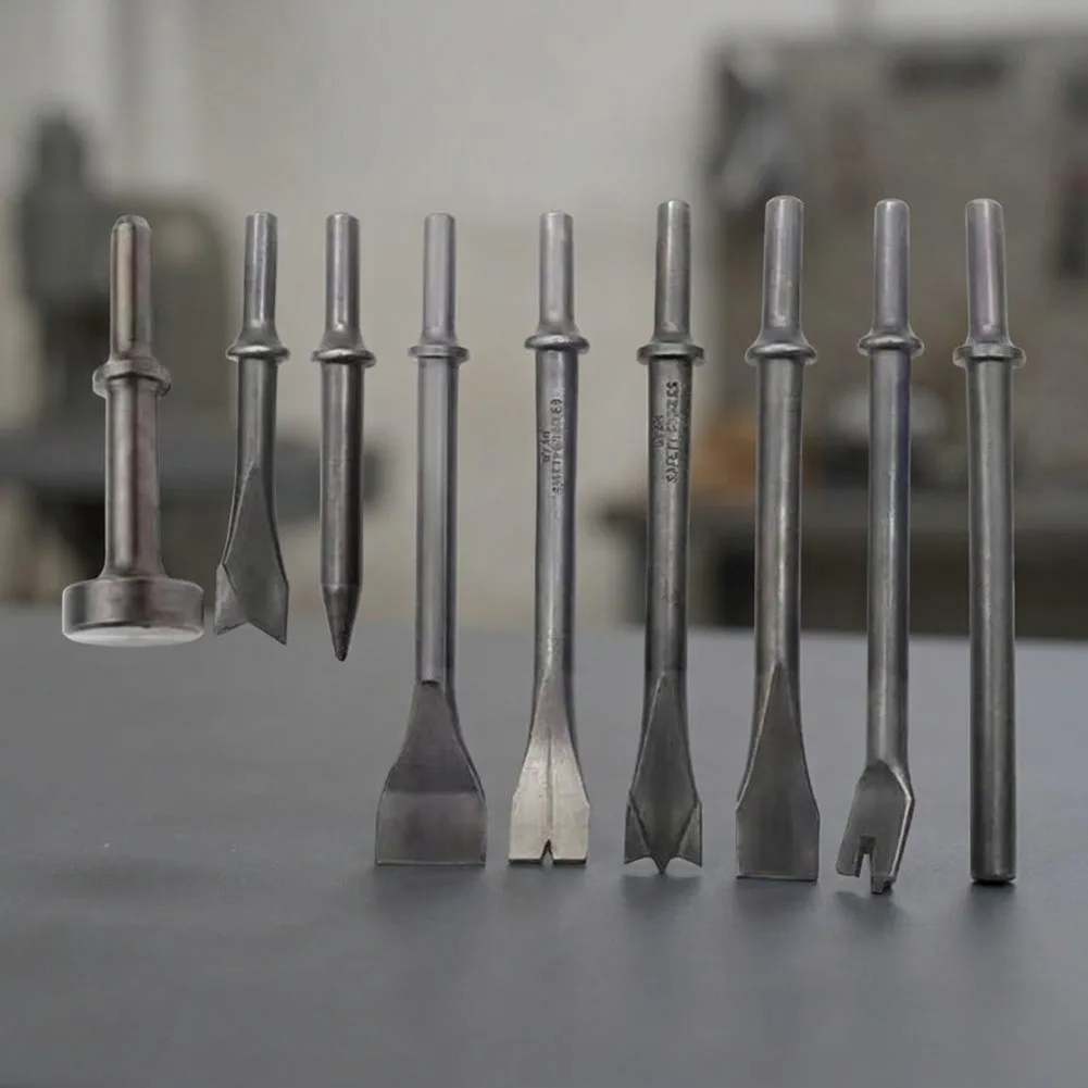 9 Piece For Air Hammer Chisel Set for Use in Metalworking Automotive RepFor Air and General Purpose Chipping Operations