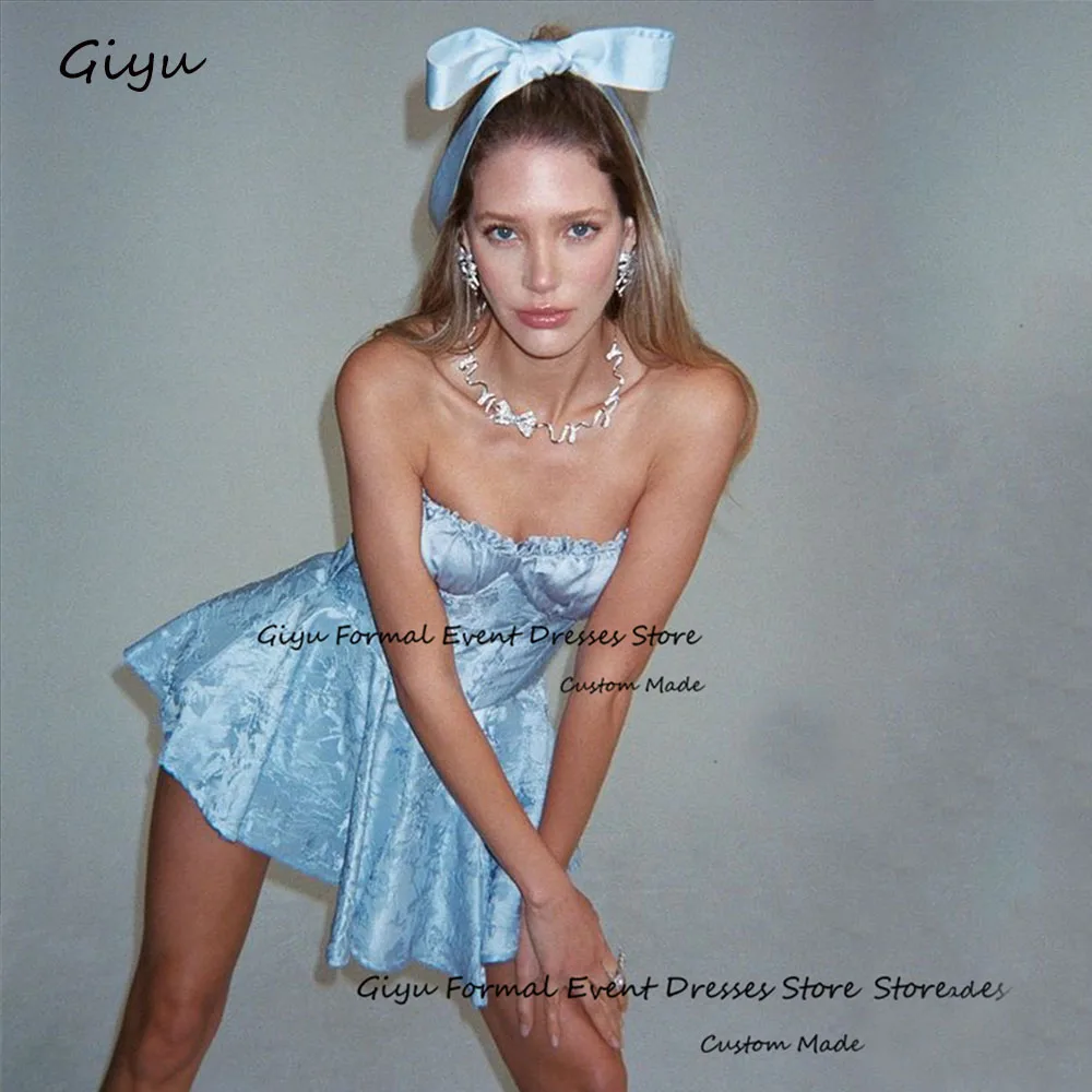 

Giyu Sexy A-line Cocktail Dress Sleeveless Mini-Length Above Knee Draped Birthday Party Dress Prom Gown Summer Dress