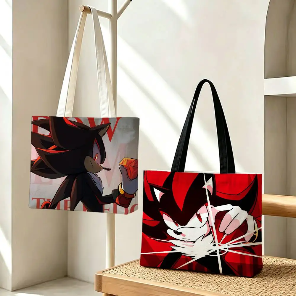 S-Shadow GAME Storage Bags Double-Sided Print Large Tote Bag Durable Beach Picnic Foldable Gift Eco
