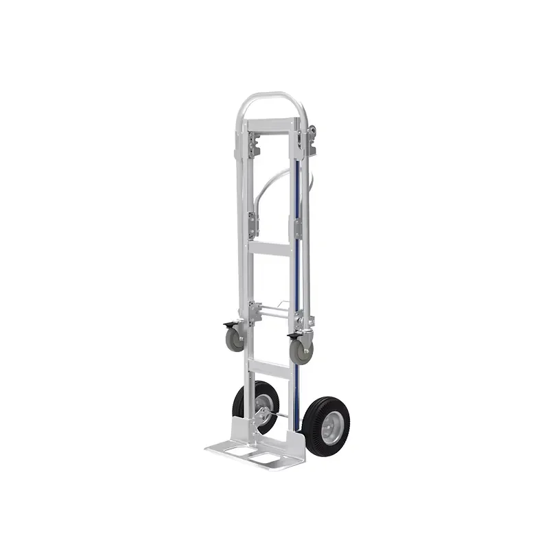 FW-86 Industrial Aluminum Platform Hand Trolley Heavy-duty Folding Four-Wheel Hand Truck with 250KG Capacity for Warehouse