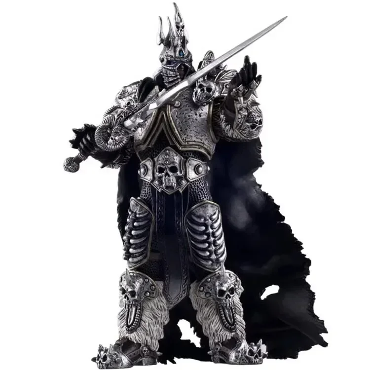 16cm World of Warcraft Game Figure Lich King Arthas Death Knight Standing Frostmourne Desktop Ornaments Collect Festival Gifts