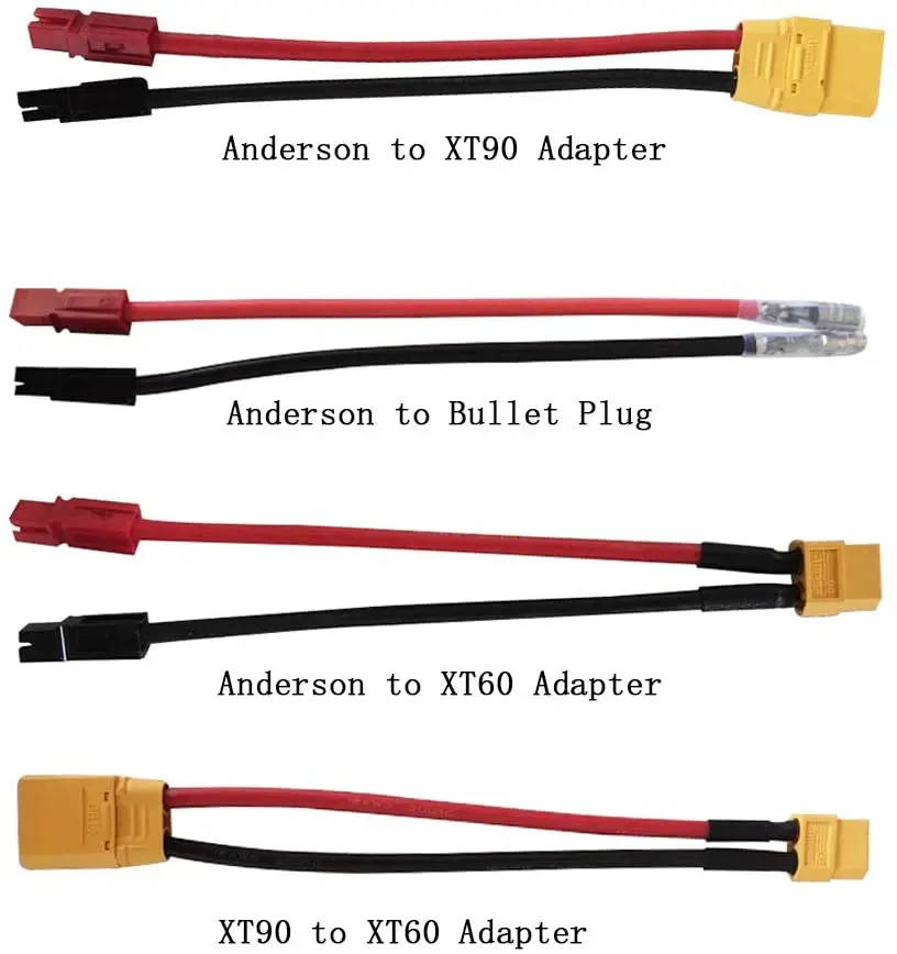 Ebike Battery Cable Anderson to XT60MALE/  FEMAL Anderson to XT90 Adapter / XT90 to XT60 Adapter/Anderson to Bullet Plug Cable