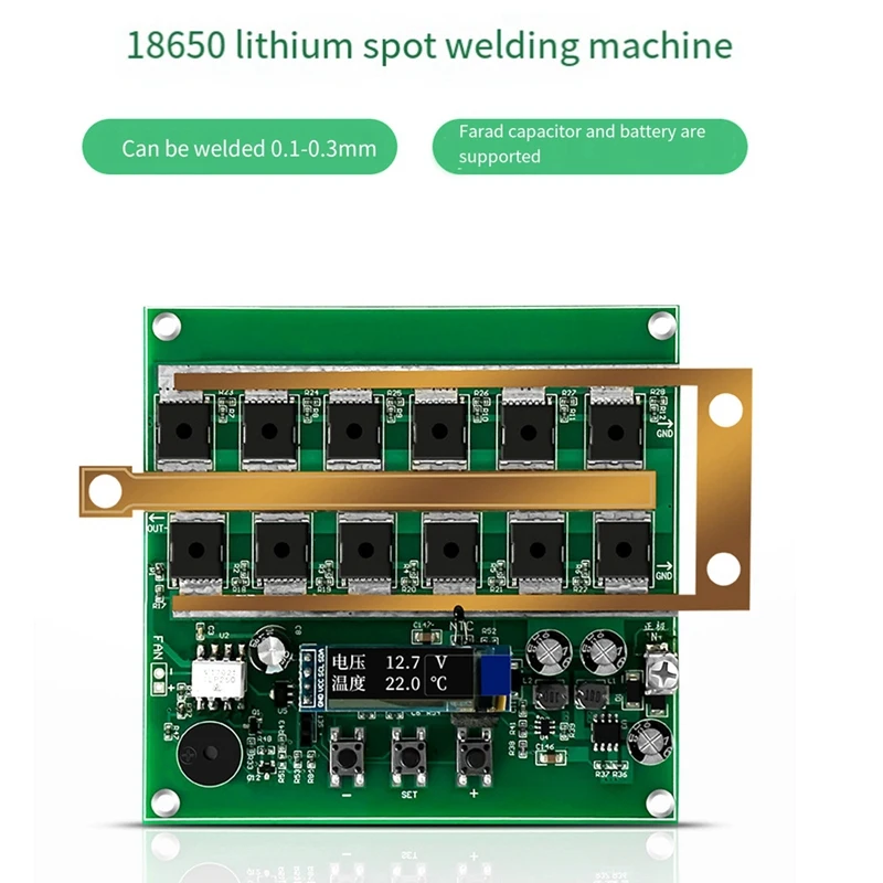 12V Spot PCB Circuit Board Digital Display Spot Welder Control Board Set Intelligent For Lithium Battery 18650